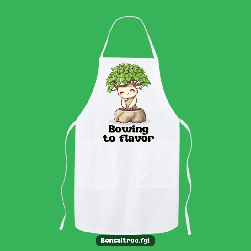 Funny Kitchen Bonsai Bow Apron: Playful Smile Gift