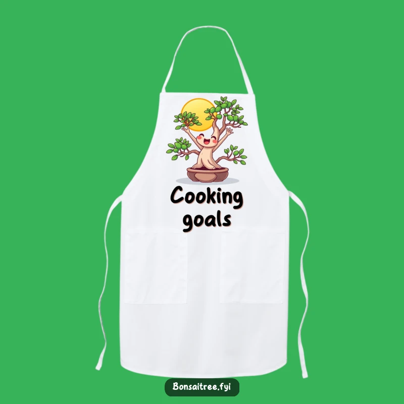 Funny Beaming Bonsai Sun Stretch Apron: Cheerful Kitchen Helper Gift