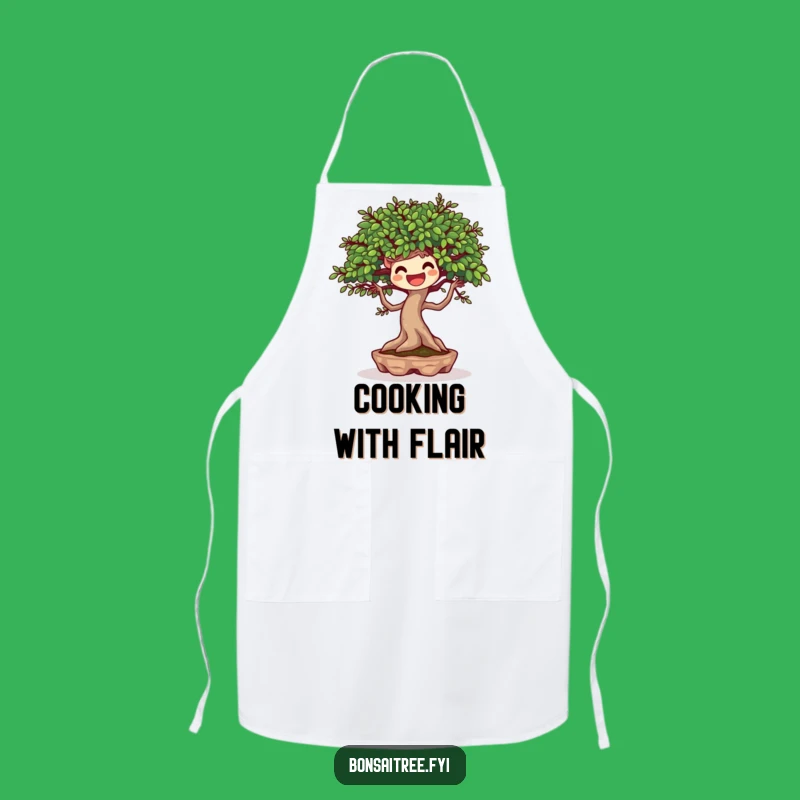 Funny Joyful Bonsai Dancing Apron: Cook with Rhythm and Humor Gift