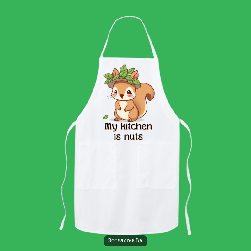 Funny Squirrel Leaf Hat Apron - Cook with Woodland Whimsy and Charm