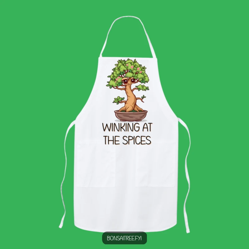 Funny Winking Bonsai Apron: Kitchen Mischief for the Humorous Cook