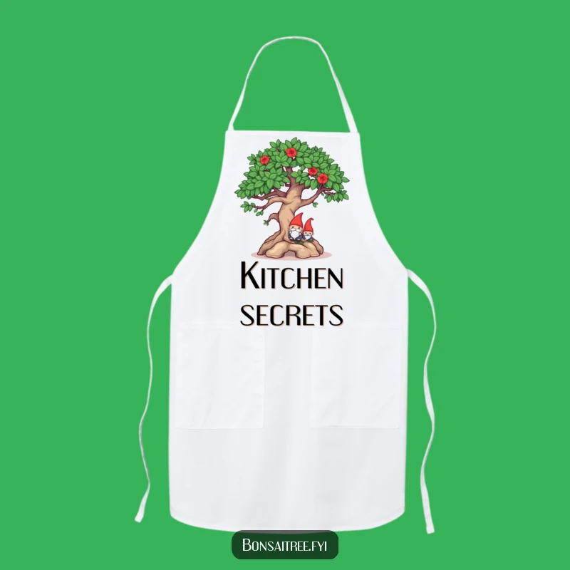 Funny Mischievous Bonsai Gnome Hide Apron: Witty Kitchen Prankster Gift