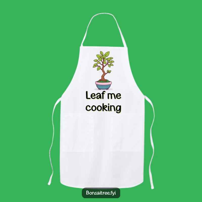 Funny Kitchen Bonsai Leaf Apron: Happy Tree's Gift