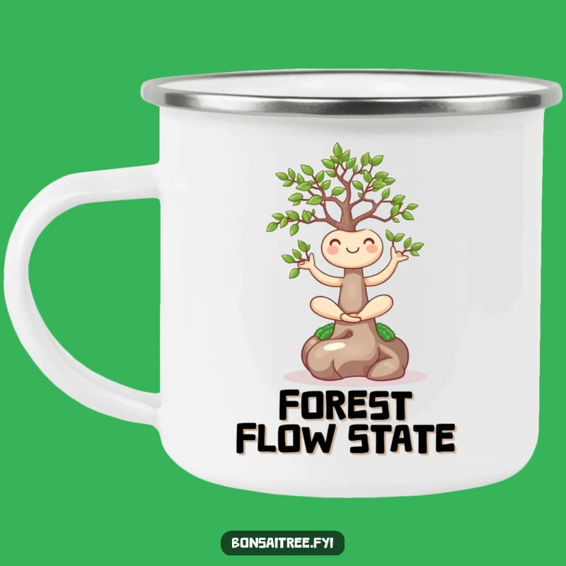 Adventure-Ready Funny Yoga Bonsai Camping Mug: Sip Serenity Outdoors, Cool Funny Gift