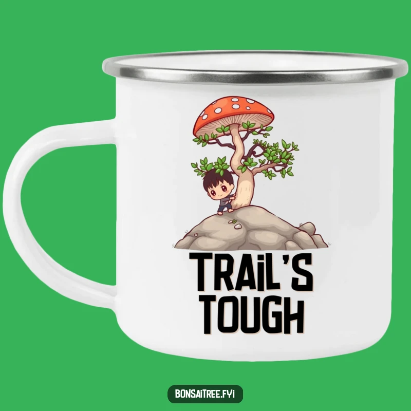 Funny Bonsai Mushroom Push Camping Mug: Hilarious Adventure Companion Gift