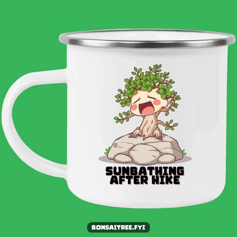 Funny Tired Bonsai Camping Mug: Relaxed Outdoors, Perfect Chill Gift