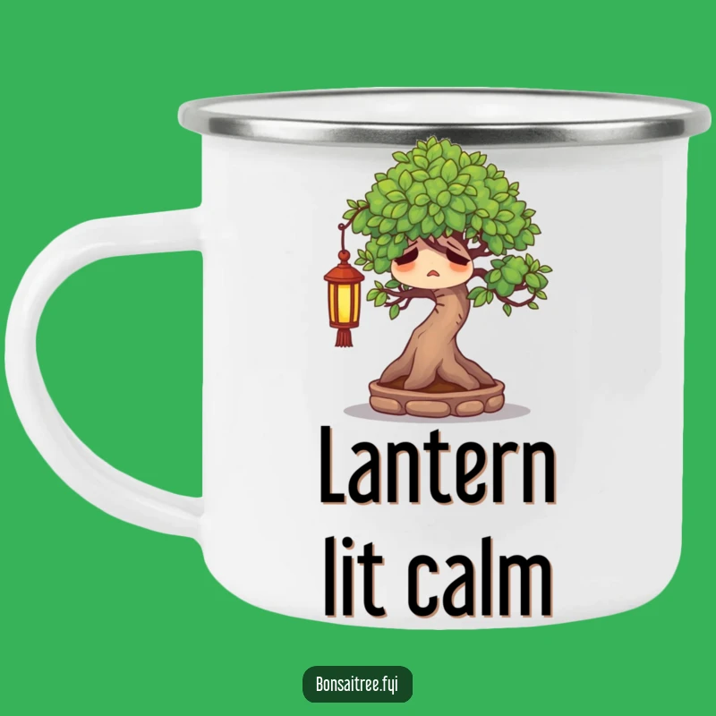 Funny Weary Bonsai Tree Camping Mug - Content Sighing Cup, Perfect Gift