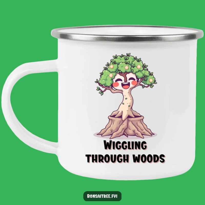 Funny Campfire Bonsai Roots Mug: Joyful Wiggling Gift
