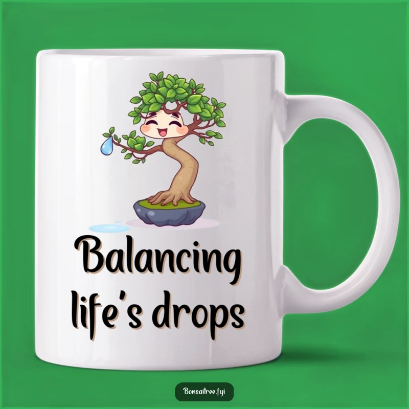 Funny Giggling Bonsai Water Drop Mug: Hilarious Balancing Act Gift