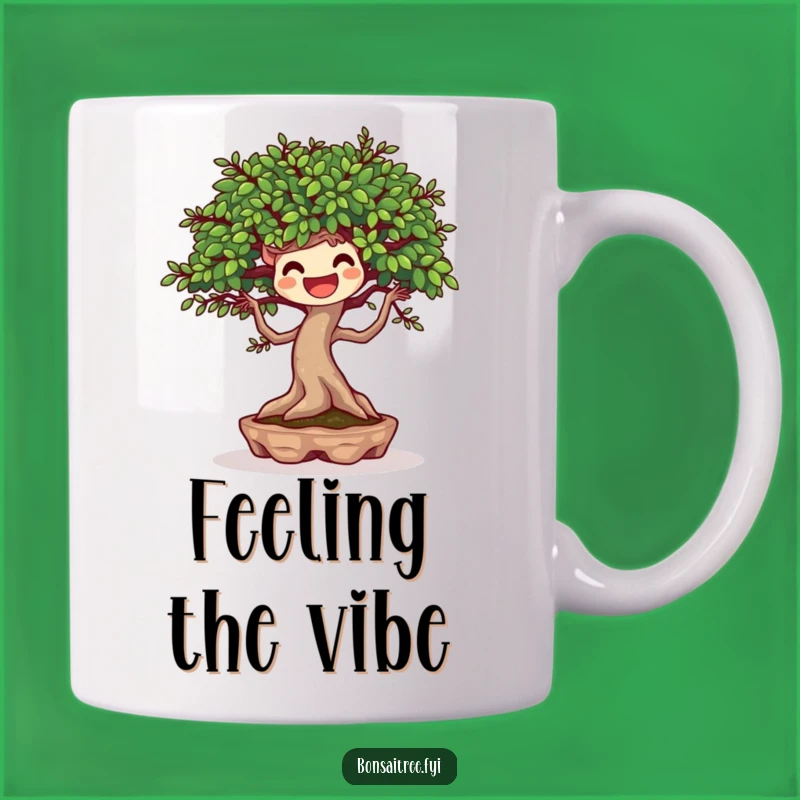 Funny Joyful Bonsai Dancing Mug: A Happy Gift for Plant Enthusiasts