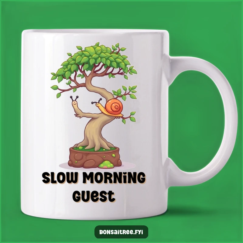Funny Bonsai Snail Balancing Mug - Mischievous Tree Character Gift