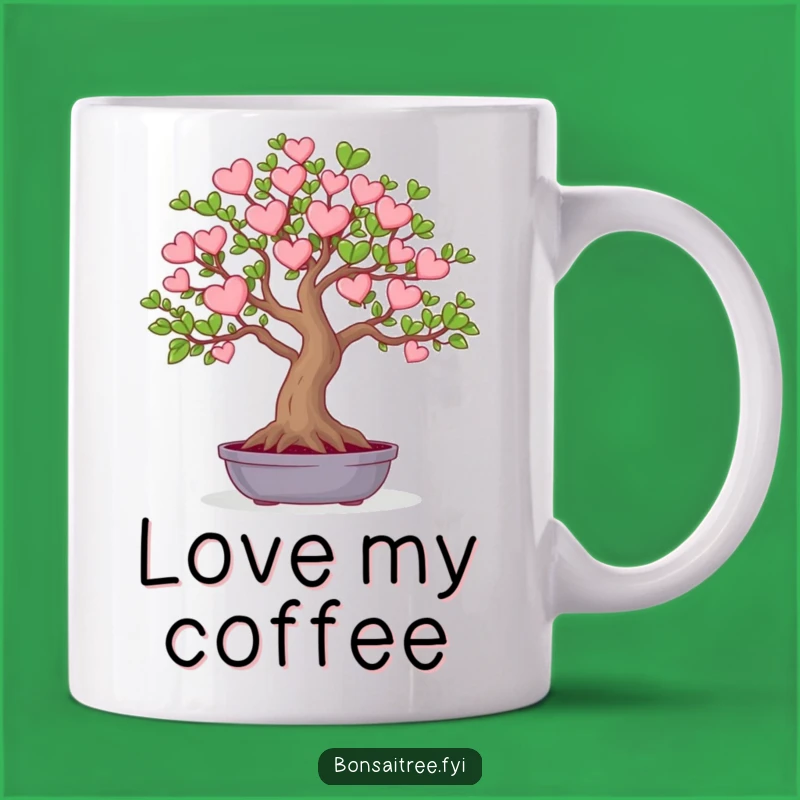 Funny Heart Leaf Bonsai Mug, A Loving and Humorous Gift for You