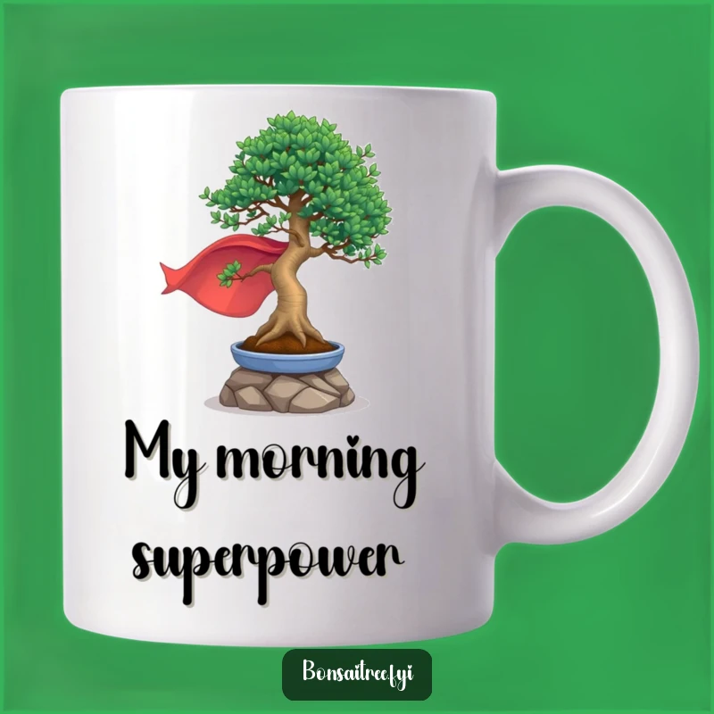 Funny Heroic Bonsai Mug - Super Tree Gift for Brave Souls