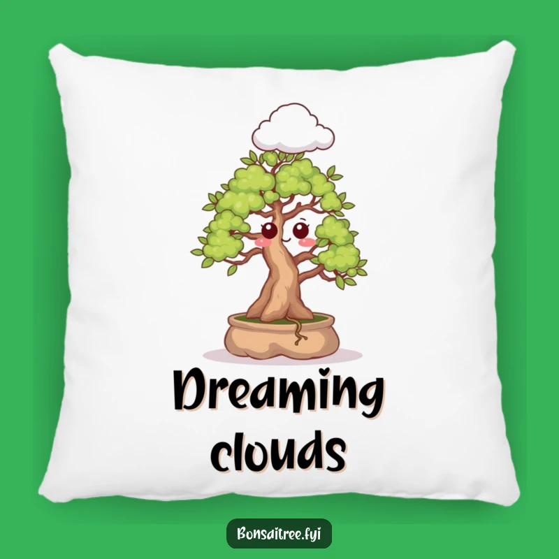 Funny Bonsai Pillow: Surprised Face, Cloud Comfort