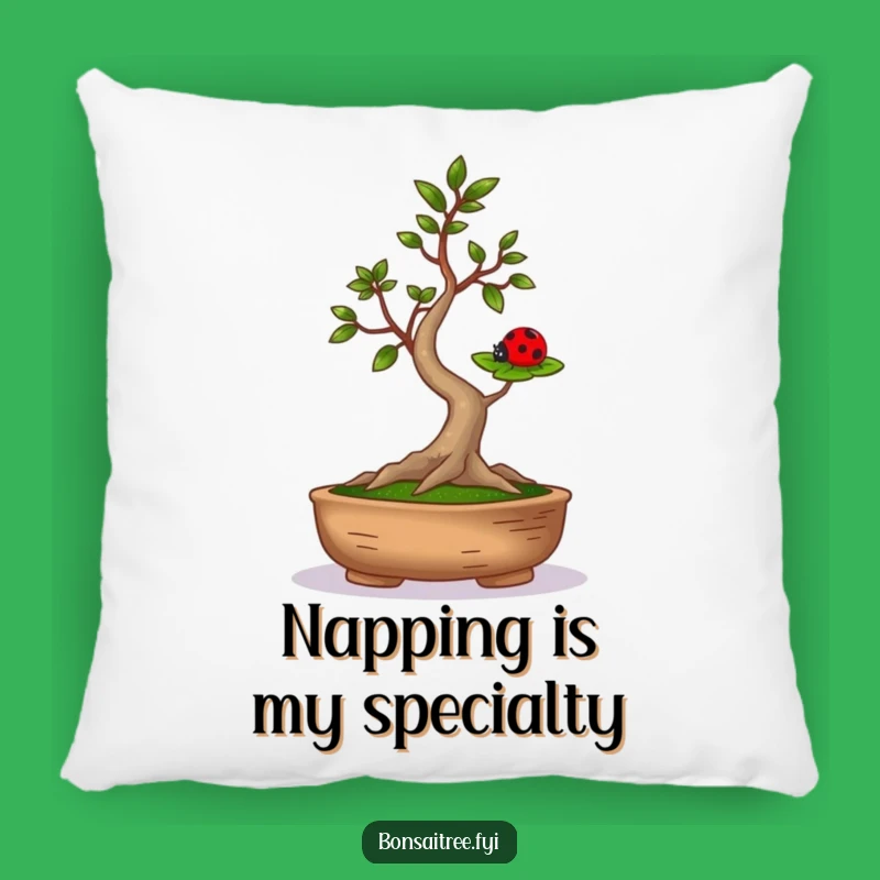 Funny Bonsai Ladybug Balance Pillow - Soft, Comfy, and Hilarious Home Decor