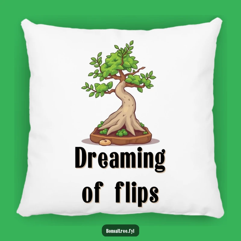 Funny Bonsai Tree Somesault Pillow - Silly Action Cushion, Perfect Gift
