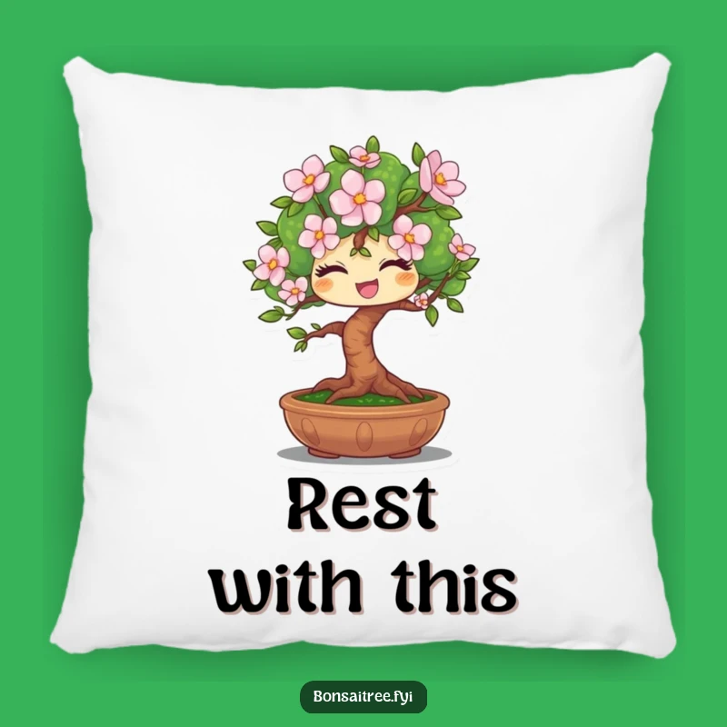 Funny Winking Bonsai Bloom Pillow: Add Comfort and Humor to Your Space as a Gift