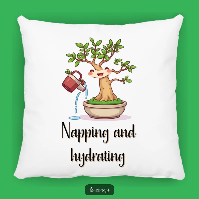Funny Bonsai Watering Pillow: Cozy Accent, Perfect Comedic Gift