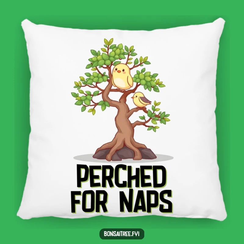 Happy Bonsai Bird Pillow: Soft Comfort with a Touch of Nature, Sweet Funny Gift