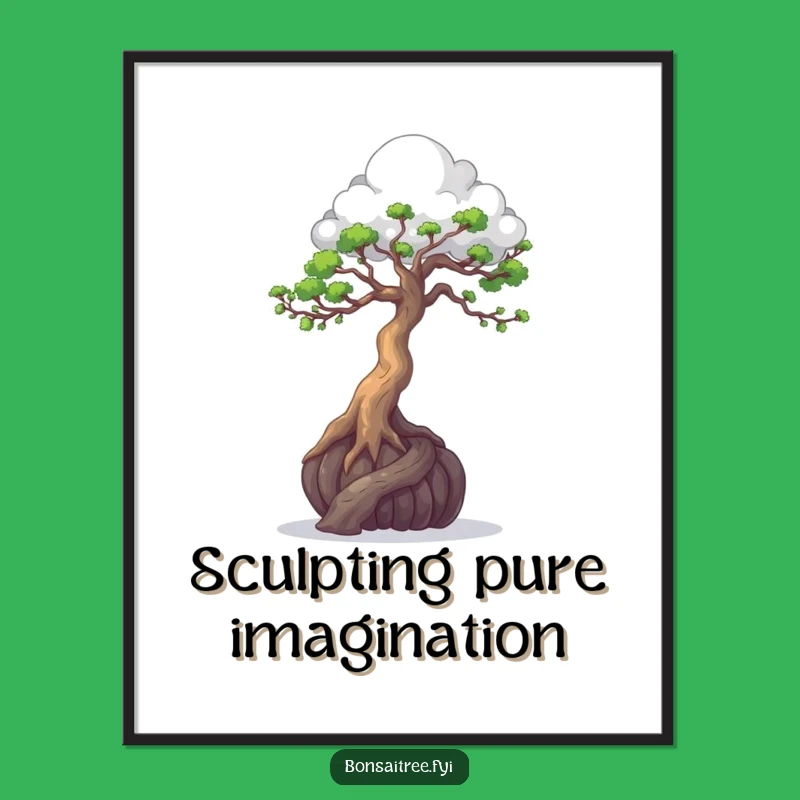Funny Bonsai Cloud Sculptor Digital Art - Instant Artistic Decor