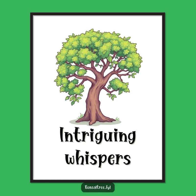 Funny Secret Tree Digital Art, Printable Intrigue and Humorous Gift