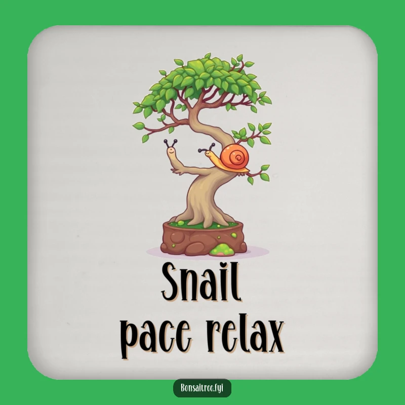 Funny Bonsai Snail Balancing Coaster - Protect Surfaces with Tree Art