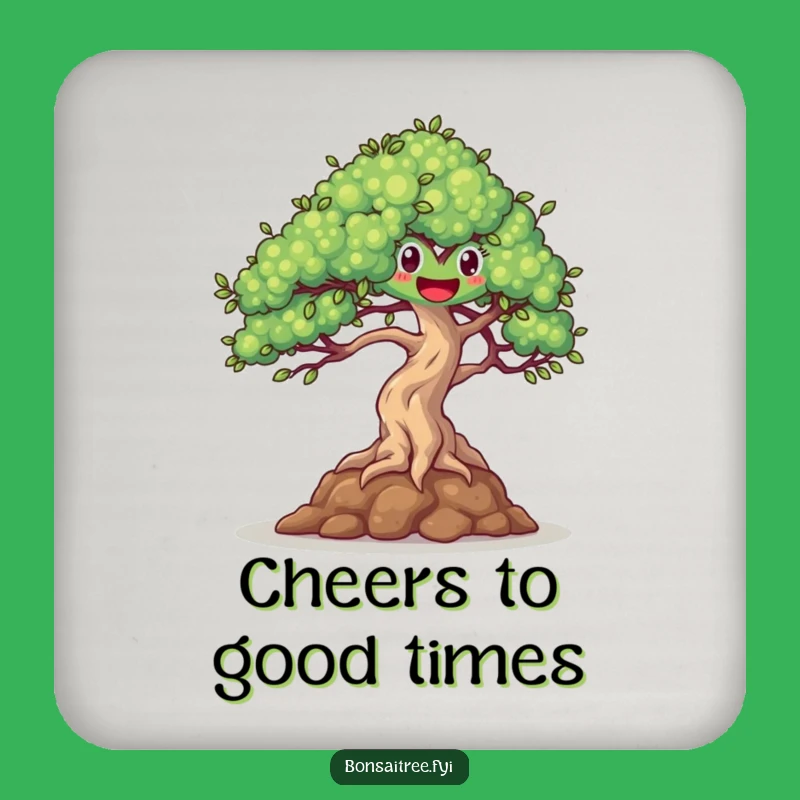 Funny Happy Bonsai Dancing Coasters - Joyful Table Protection