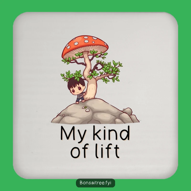 Funny Bonsai Mushroom Push Coaster: Hilarious Protection for Determined Drinkers