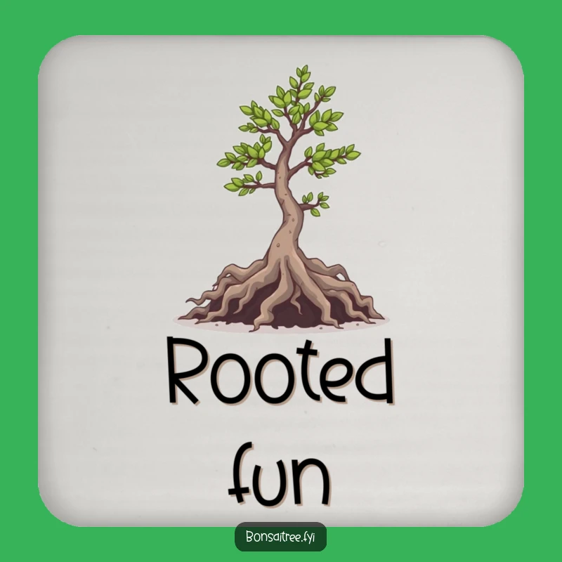 Mischievous Bonsai Roots Drink Coaster: Protect Surfaces with Playful Pizzazz, Chic Funny Gift