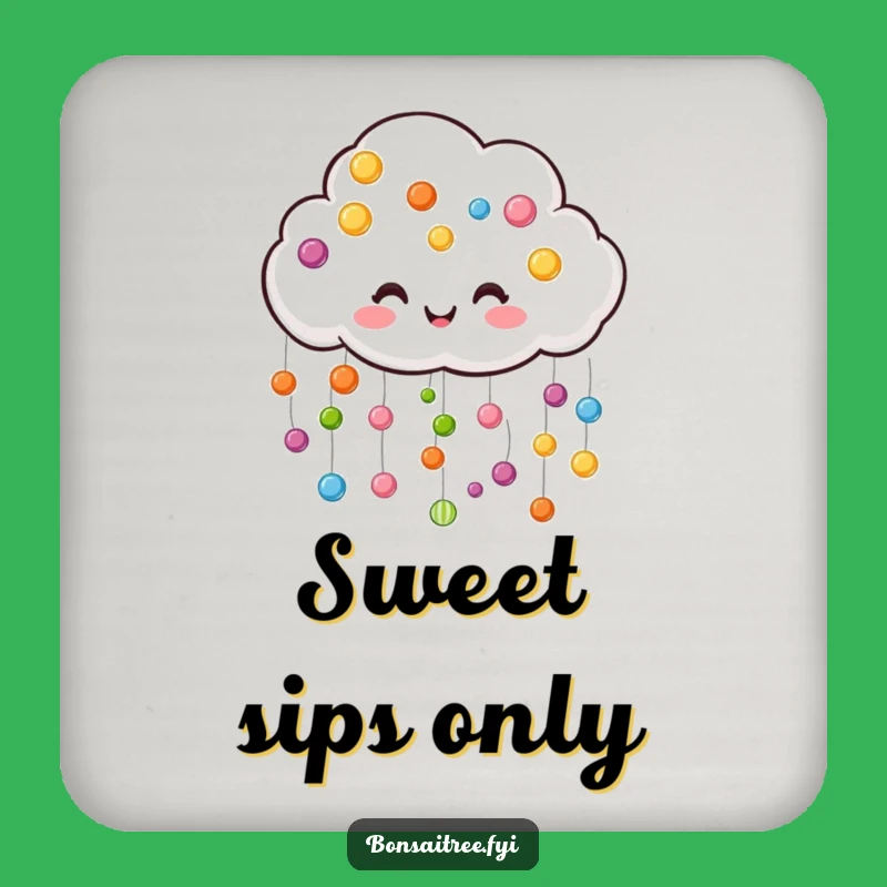 Funny Candy Cloud Coaster - Sweet Protection for Your Surfaces