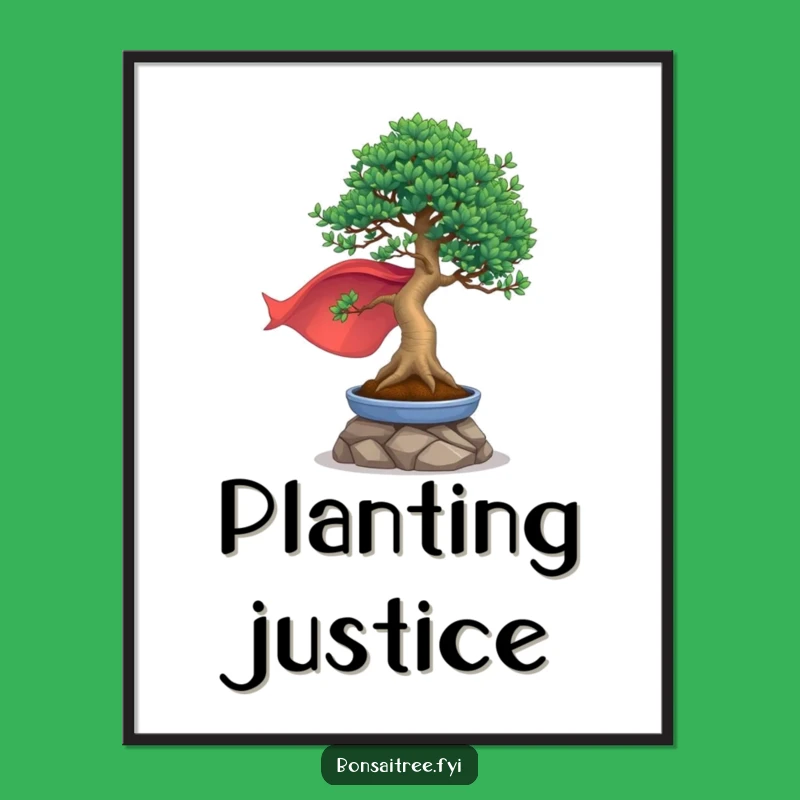 Funny Heroic Bonsai Poster - Epic Wall Art for Brave Souls