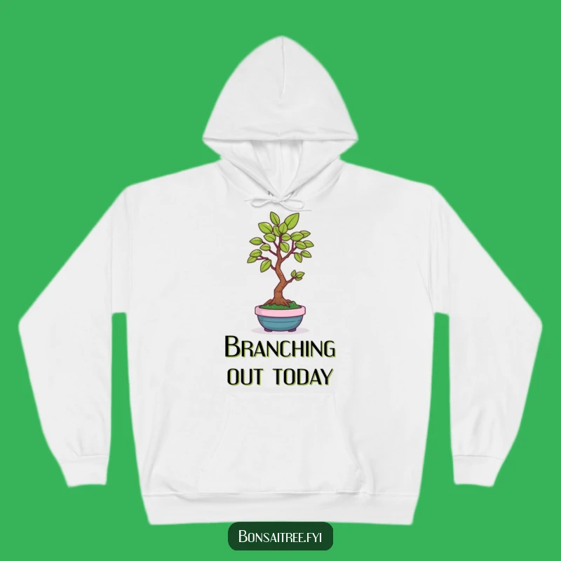 Funny Cozy Bonsai Leaf Hoodie: Happy Tree's Gift