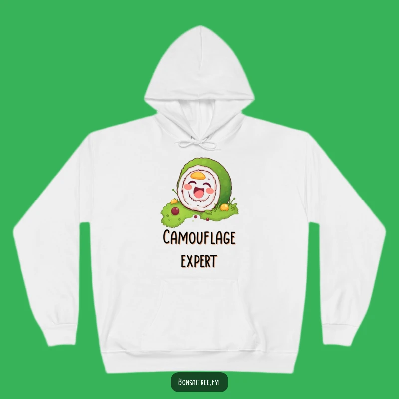 Funny Sushi Moss Hoodie: Cozy Up with Hilarious Roll Camouflage Comfort!