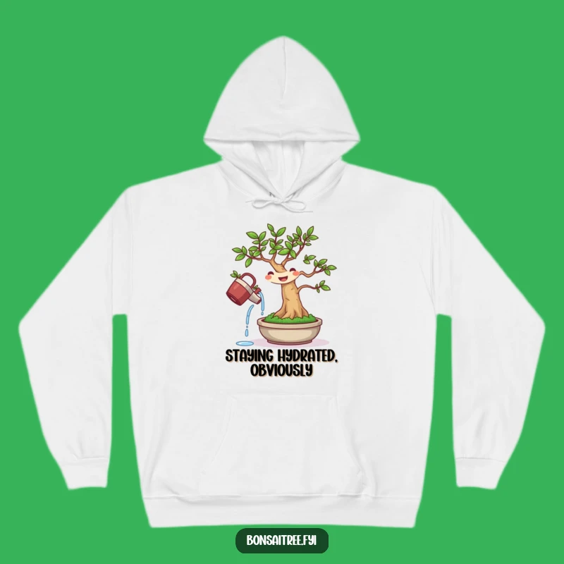 Funny Bonsai Watering Hoodie: Cozy Self-Care Vibes, Perfect Funny Gift