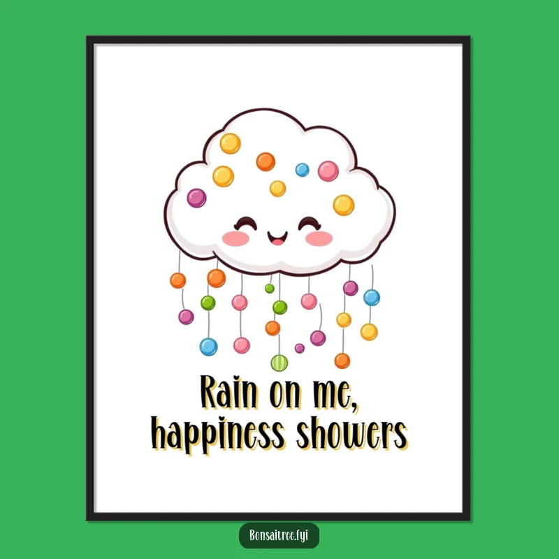 Free Printable Funny Wall Art: Candy Rain Downloadable Decor
