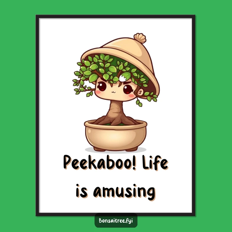 Free Printable Shy Bonsai Wall Art: Funny Downloadable Decor for Plant Lovers