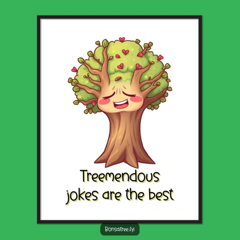 Funny Free Printable Wall Art: Laughing Tree, Hilarious Downloadable Decor