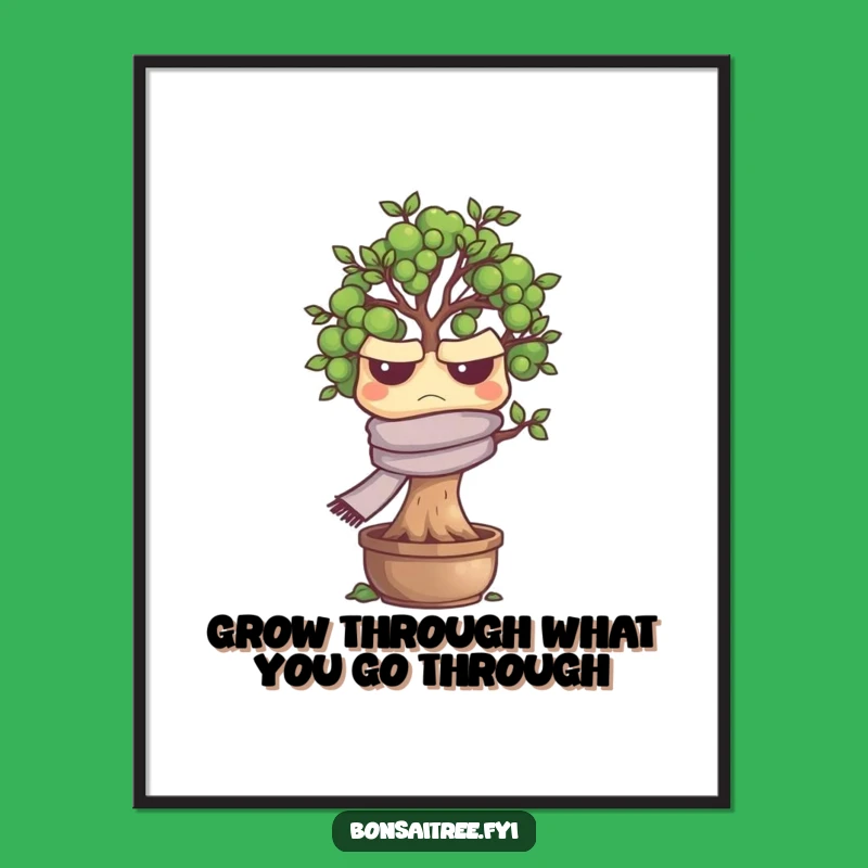 Grumpy Bonsai Wall Art Free Printable: Annoyed Tree Downloadable Art for Your Wall