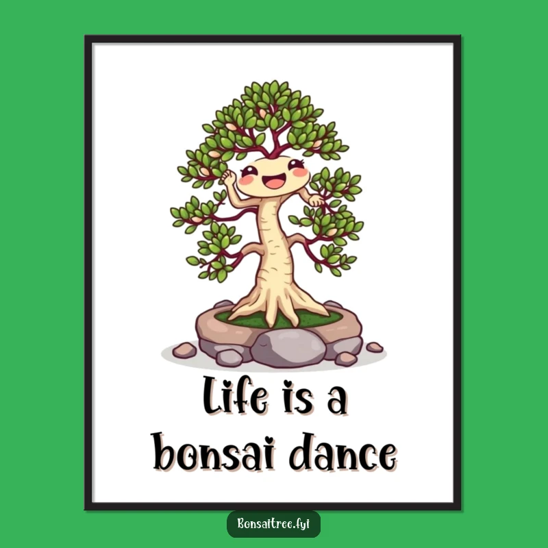Free Printable Dancing Bonsai Wall Art - Joyful DIY Downloadable Decor