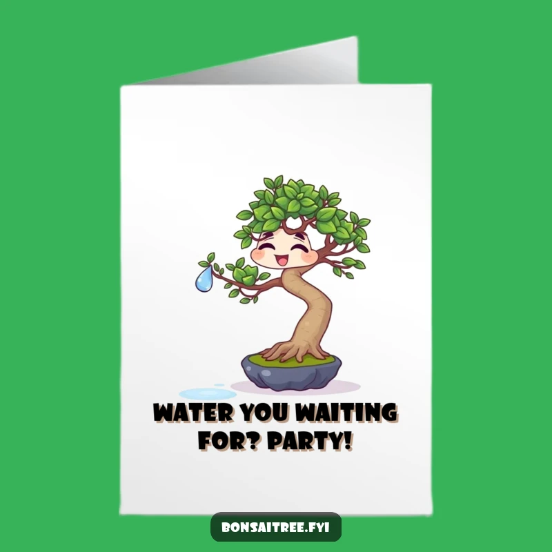 Free Printable Birthday Card: Giggling Bonsai's Balancing Act, Funny Downloadable Gift