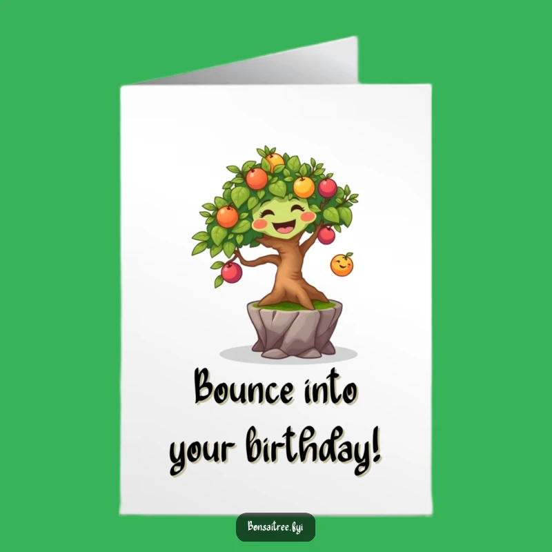 Free Printable Joyful Bonsai Birthday Card: Fun Downloadable Greeting for Plant Enthusiasts