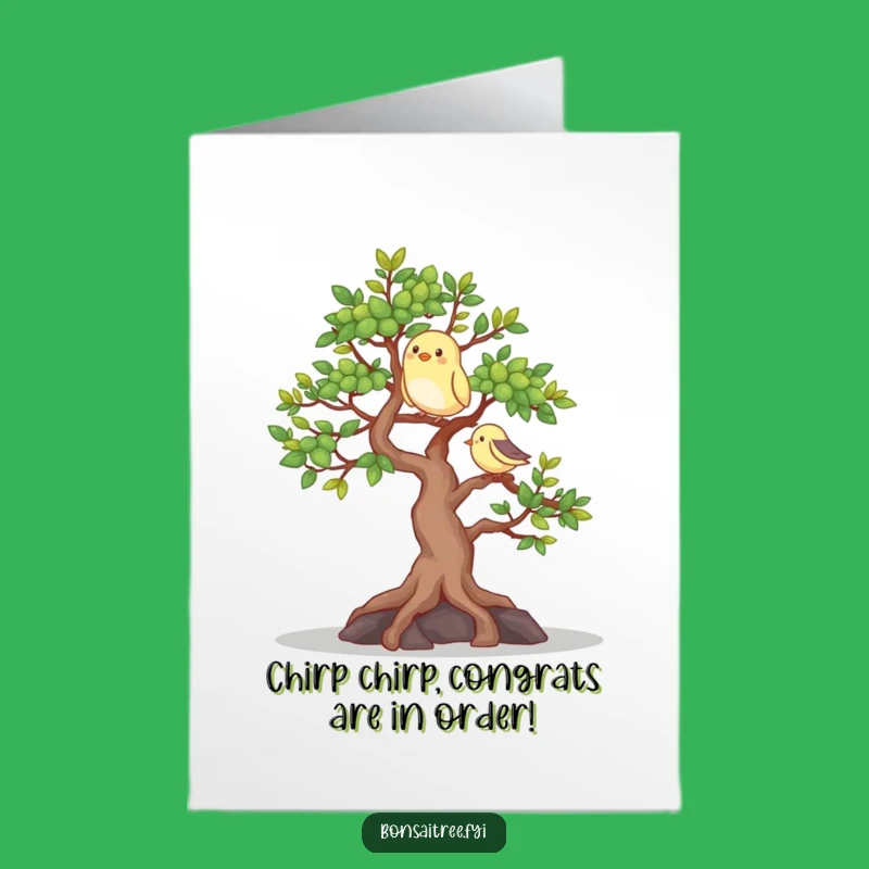Free Printable Bonsai Bird Congrats Card - Joyful Downloadable Gift!