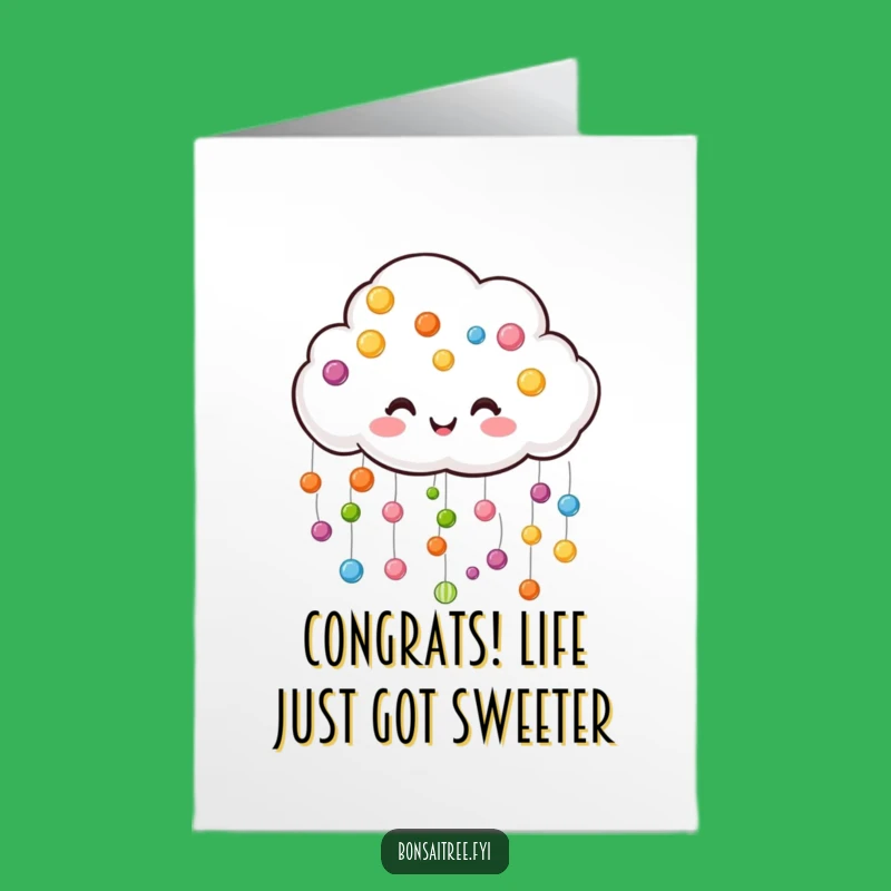 Free Printable Congratulations Card: Candy Shower Humor Downloadable