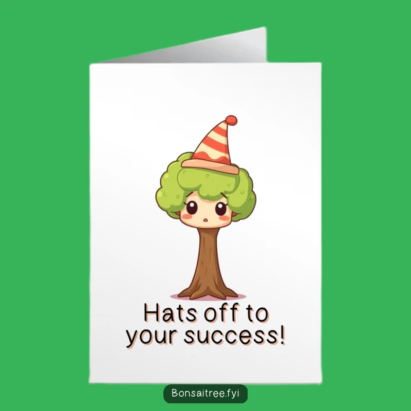 Free Printable Congrats Card: Surprised Tree Hat, Funny Downloadable Celebration