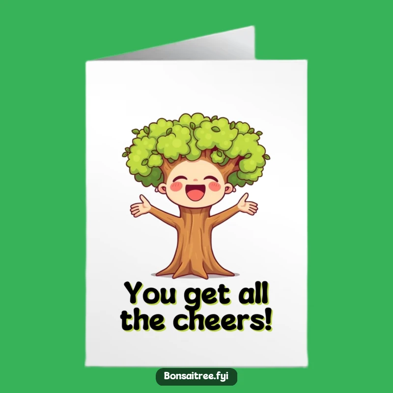 Free Printable Congrats Card: Cheering Tree, Happy Downloadable Gift for Success!