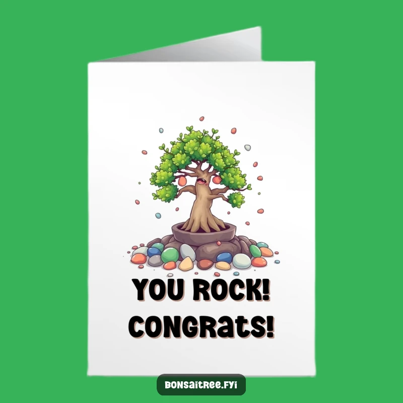 Funny Free Printable Bonsai Congrats Card: Celebrate Success with a Playful Spill!