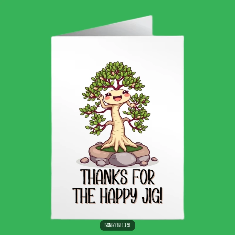 Free Printable Dancing Bonsai Thank You Card - Cheerful Download