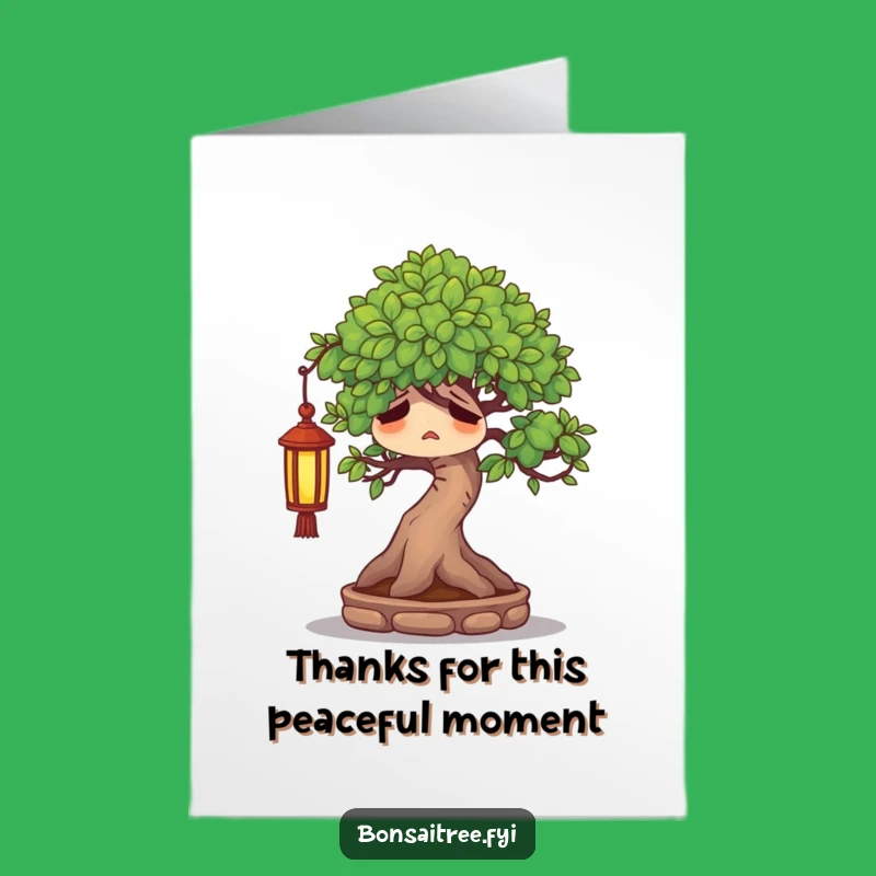 Free Printable Weary Bonsai Thank You Card: Peaceful Downloadable for Showing Appreciation
