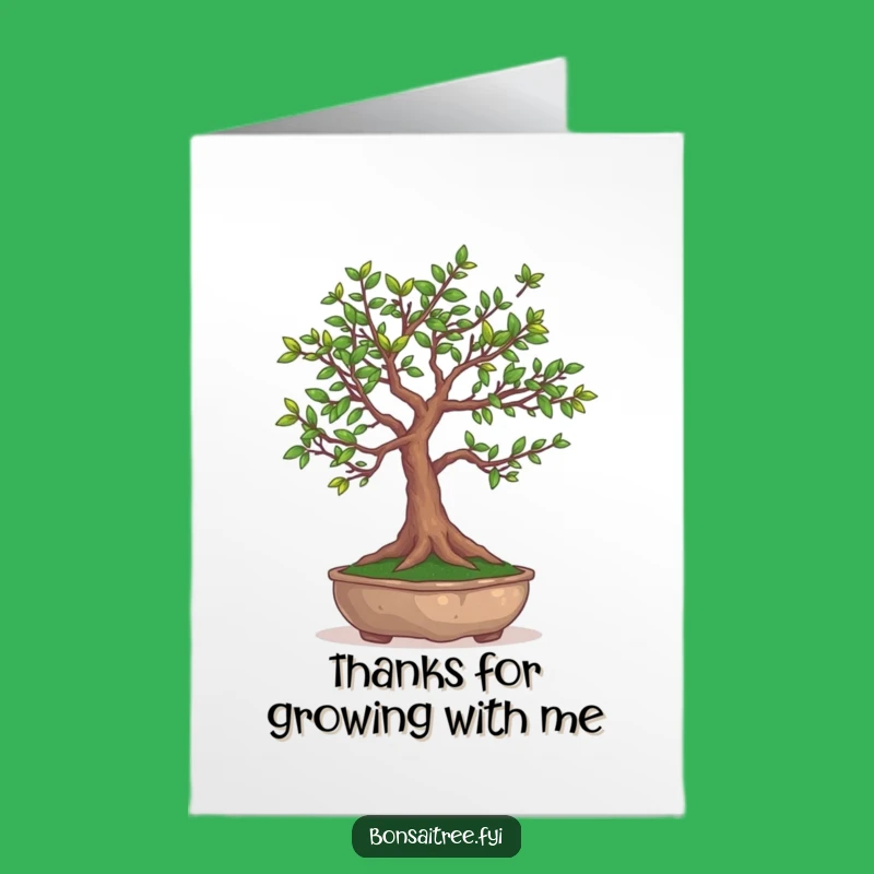 Funny Bonsai Juggling Leaves Free Printable Thank You Card - Whimsical DIY Gift