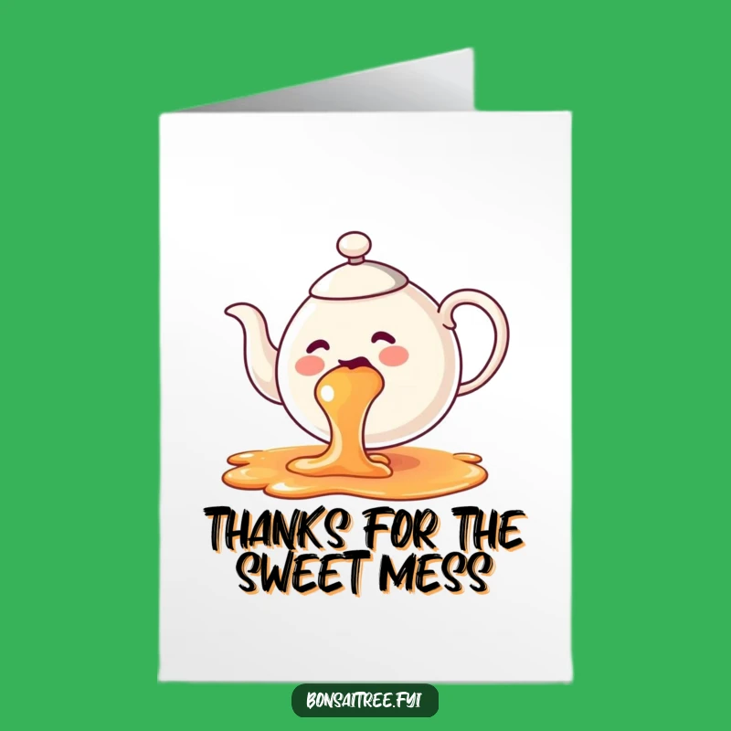 Free Printable Thank You Card: Rainbow Tea Spill Humor Downloadable